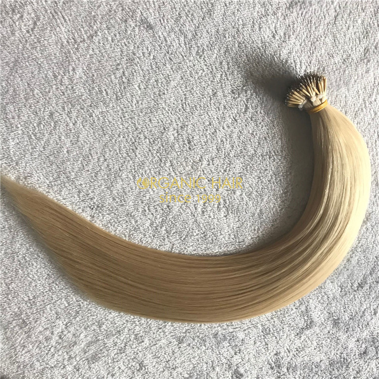 Best human blonde color nano rings hair extensions X198